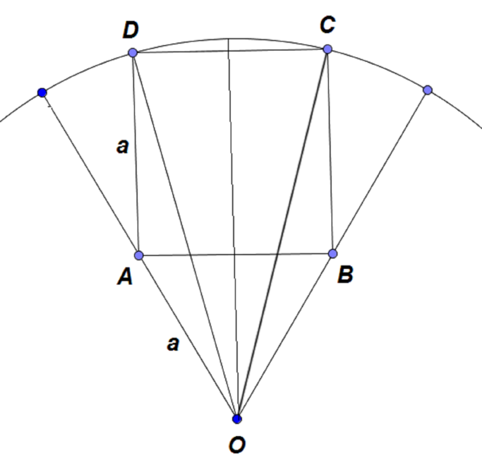 The geometric configuration described in the question.