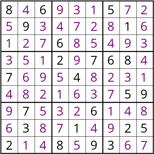 Solved Sudoku.