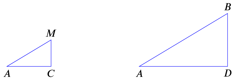 Triangles AMC and ABD