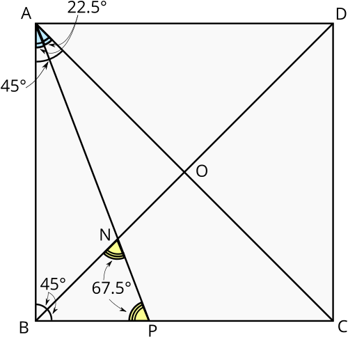Diagram above with angles labelled